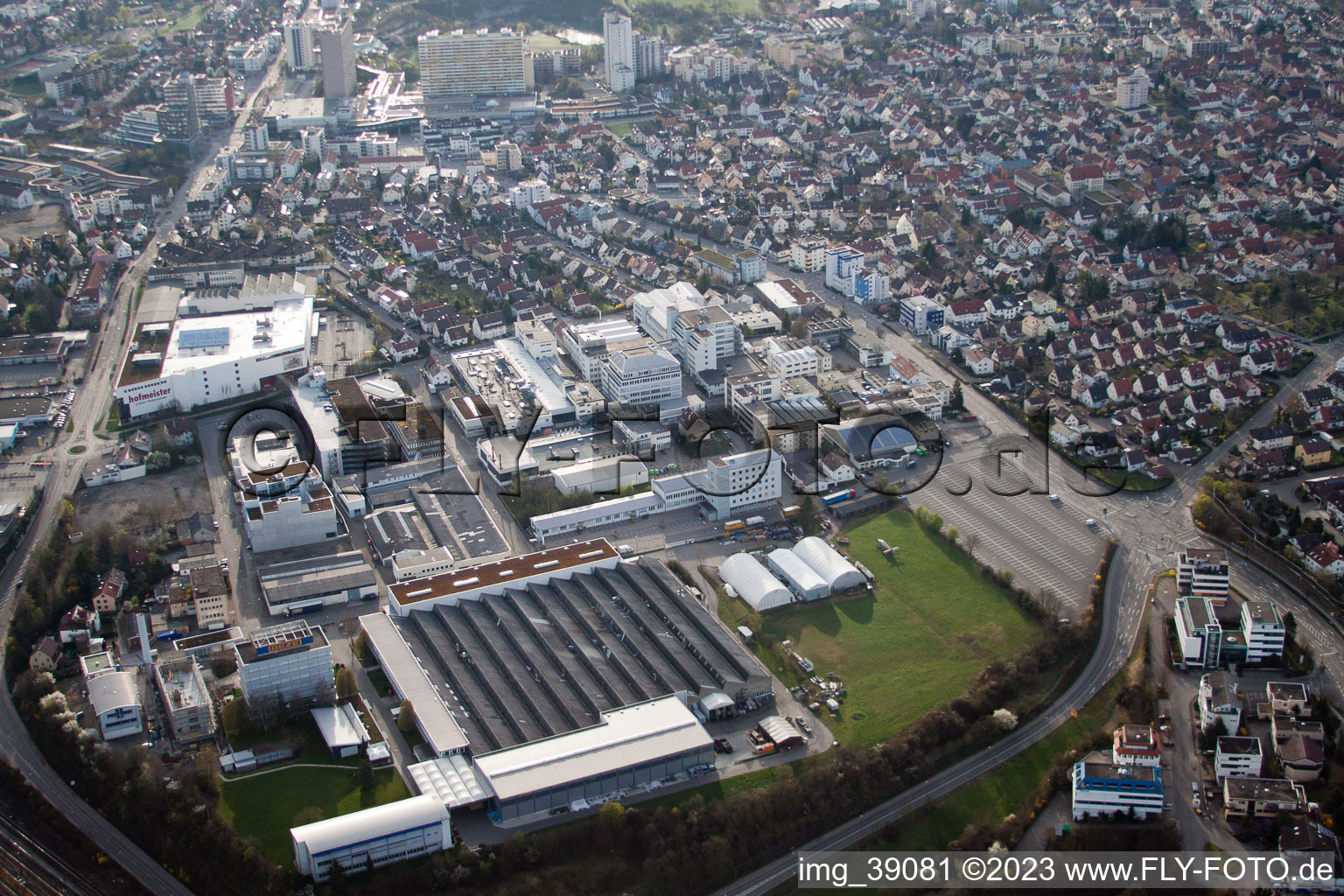 Industriegebiet West in Leonberg im Bundesland Baden-Württemberg, Deutschland