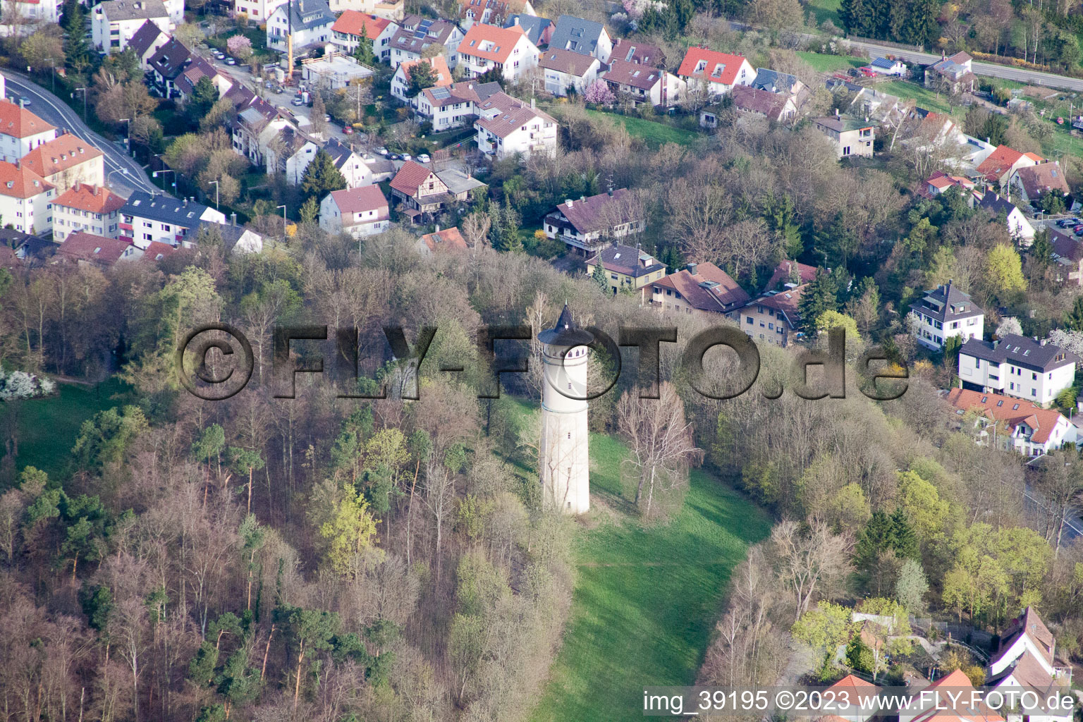 Luftaufnahme von Engelbergturm in Leonberg im Bundesland Baden-Württemberg, Deutschland