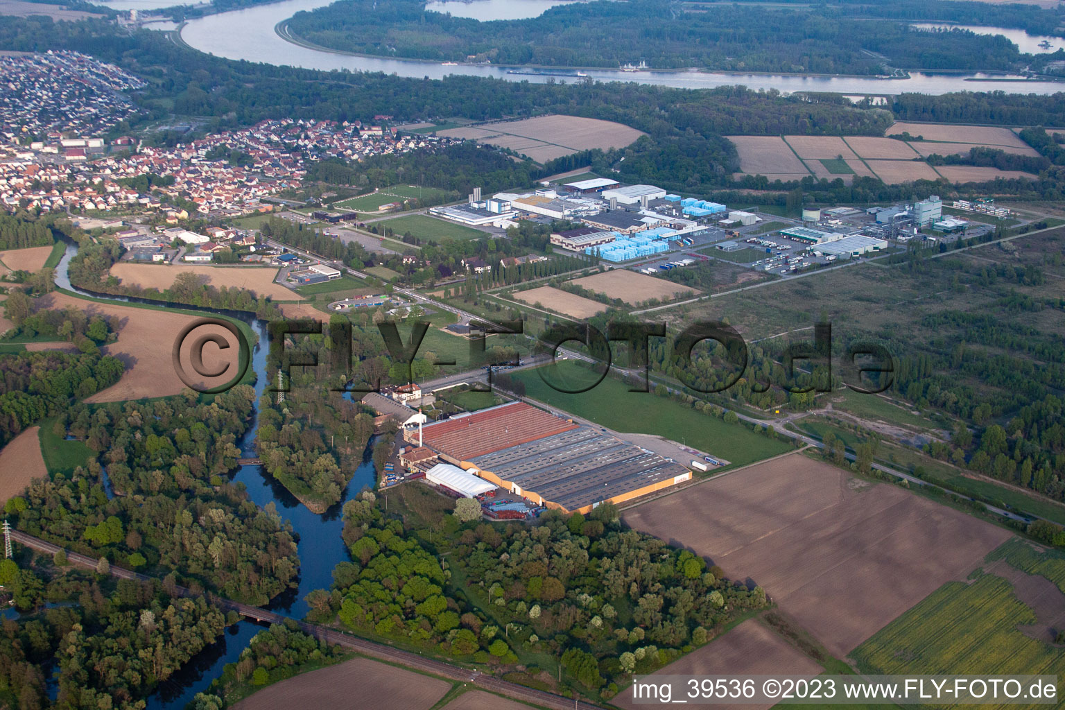 Luftbild von Dow Agrosciences in Drusenheim im Bundesland Bas-Rhin, Frankreich