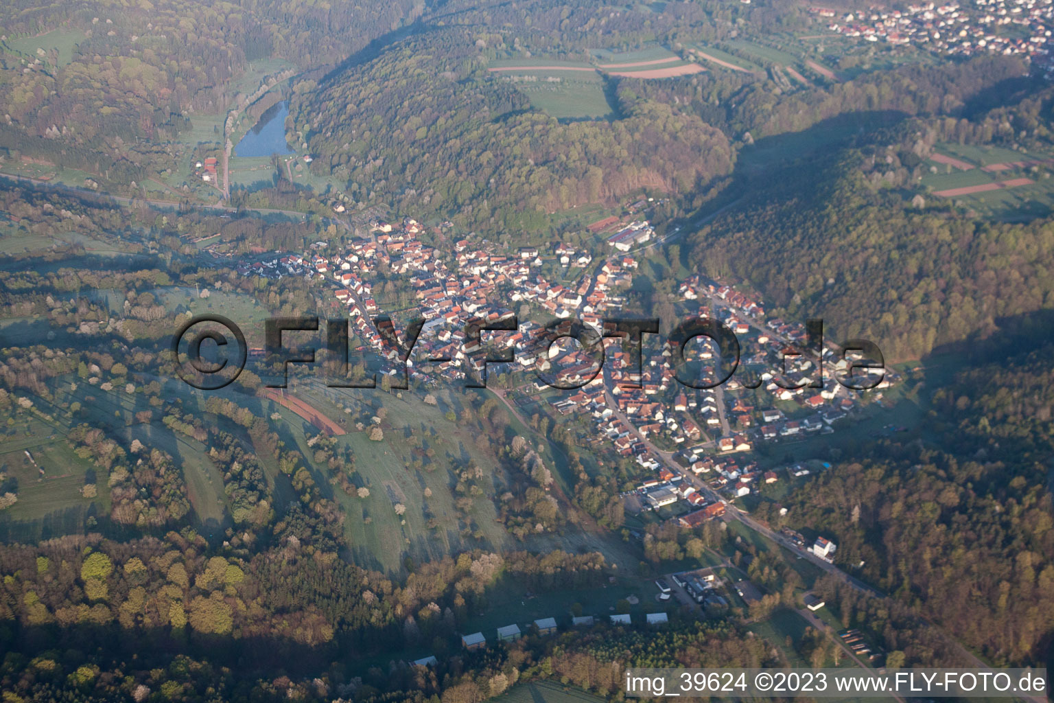 Silz im Bundesland Rheinland-Pfalz, Deutschland von einer Drohne aus