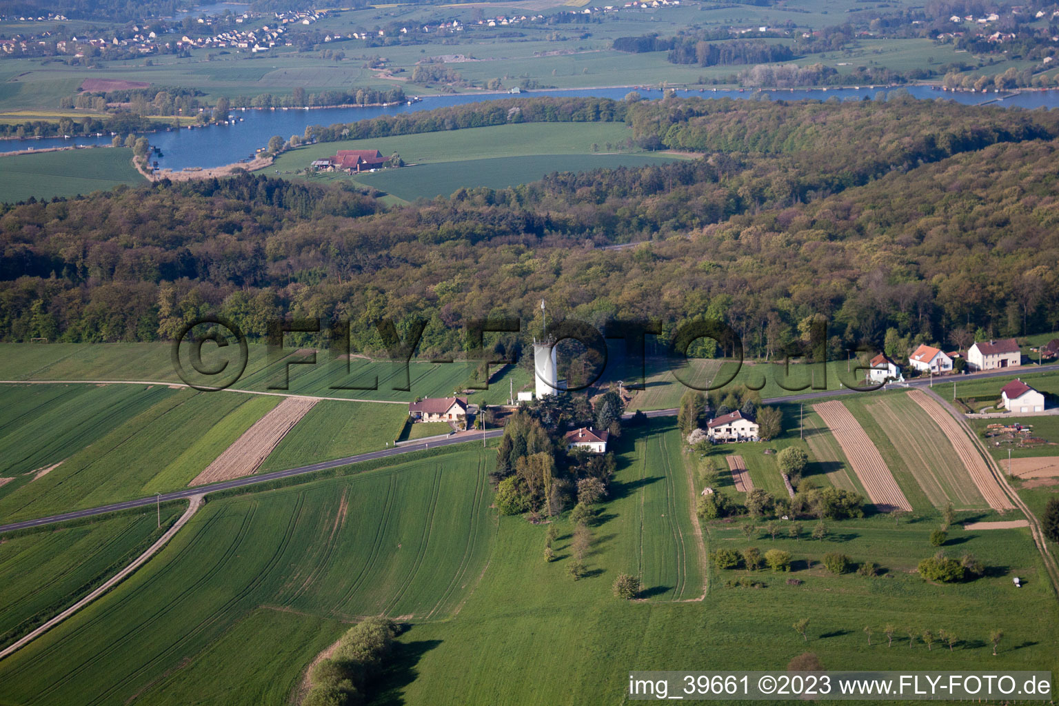 Luftaufnahme von Ernestviller im Bundesland Moselle, Frankreich