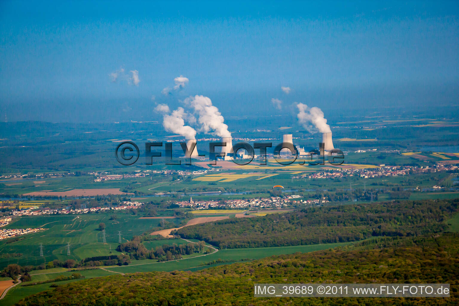 Luftbild von Centrale Nucleaire Cattenom im Bundesland Moselle, Frankreich