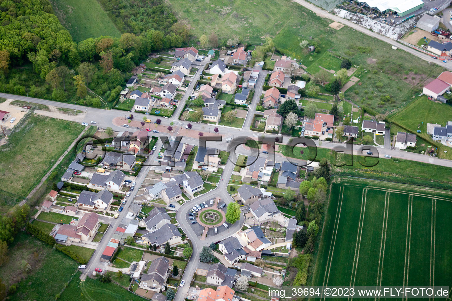 Luftaufnahme von Hettange-Grande im Bundesland Moselle, Frankreich