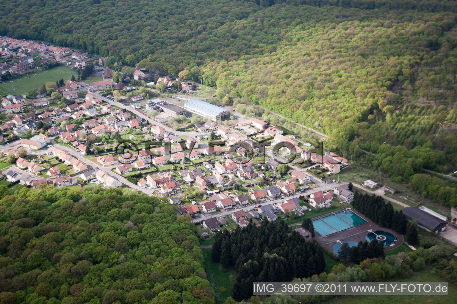 Luftbild von Entrange im Bundesland Moselle, Frankreich