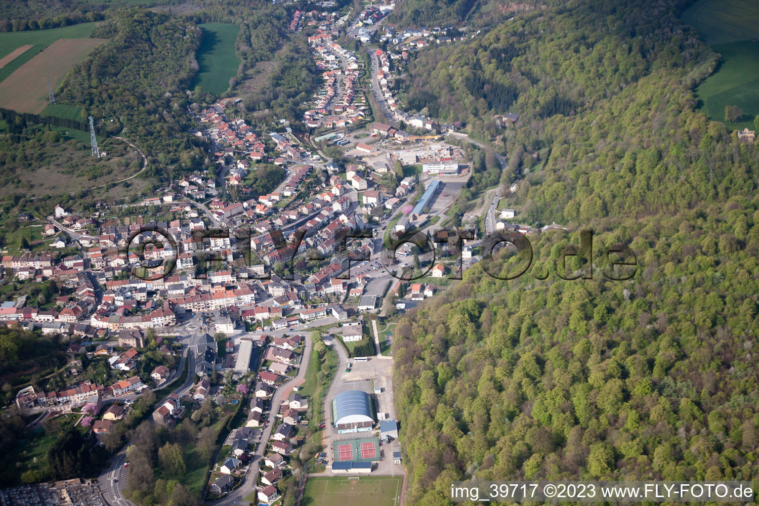 Luftaufnahme von Ottange im Bundesland Moselle, Frankreich