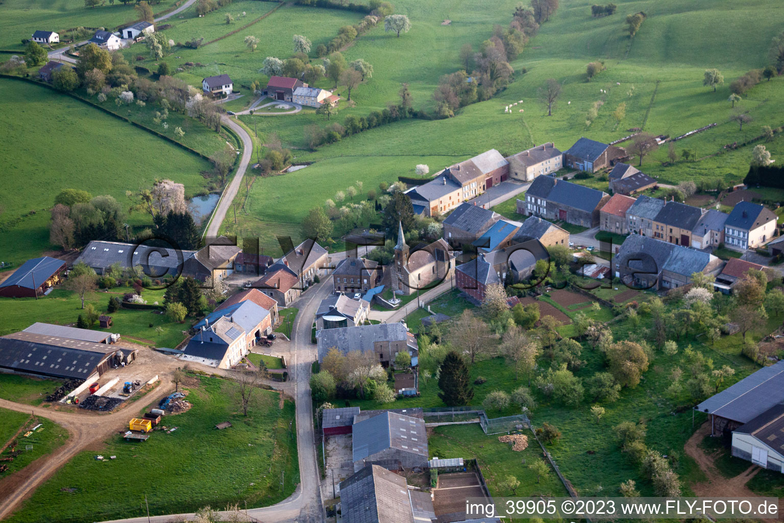 Luftbild von Marby im Bundesland Ardennes, Frankreich