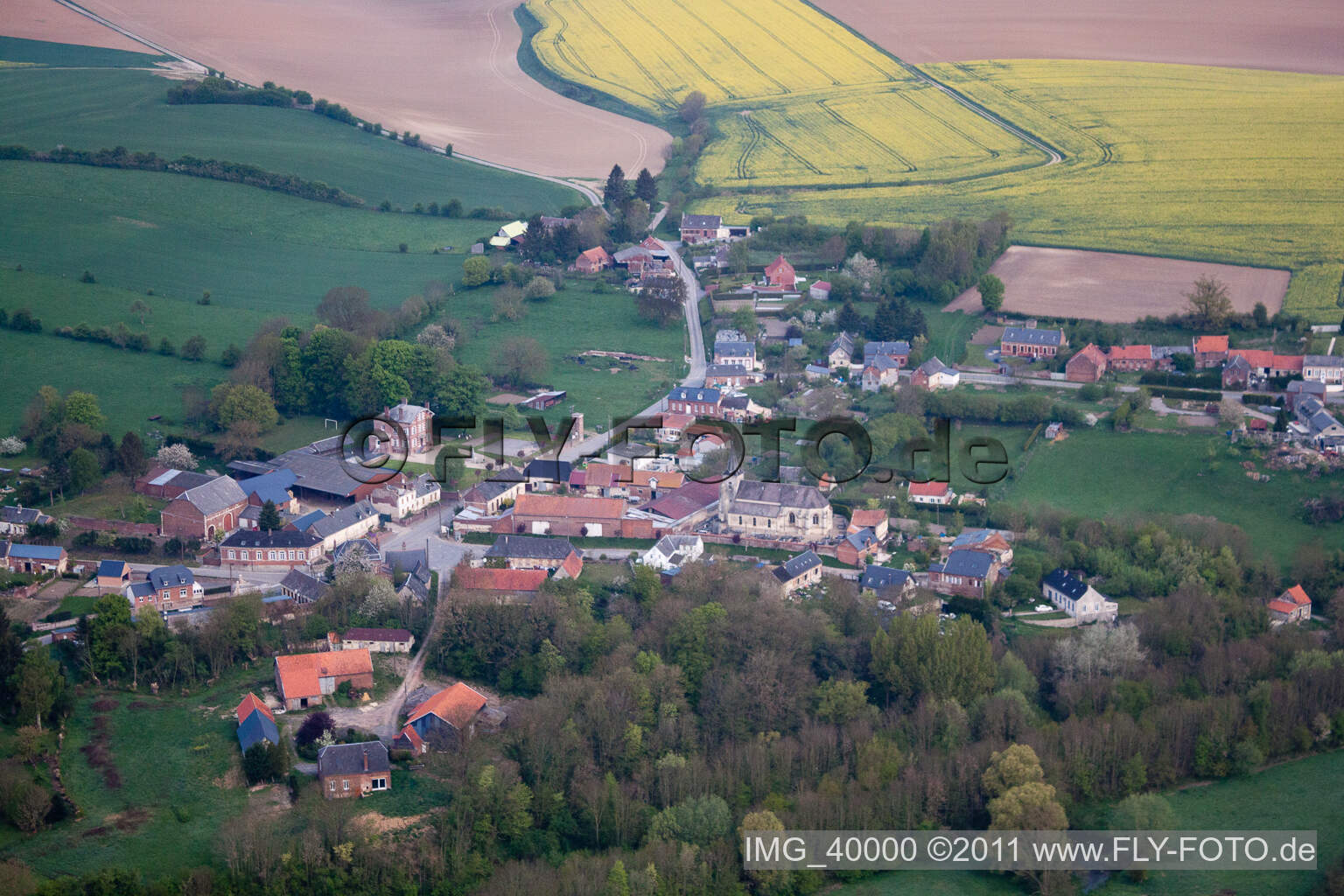 Luftbild von Grand-Verly im Bundesland Aisne, Frankreich