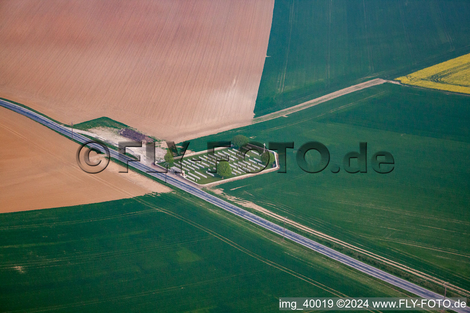 Militärfriedhof in Gouy im Bundesland Aisne, Frankreich