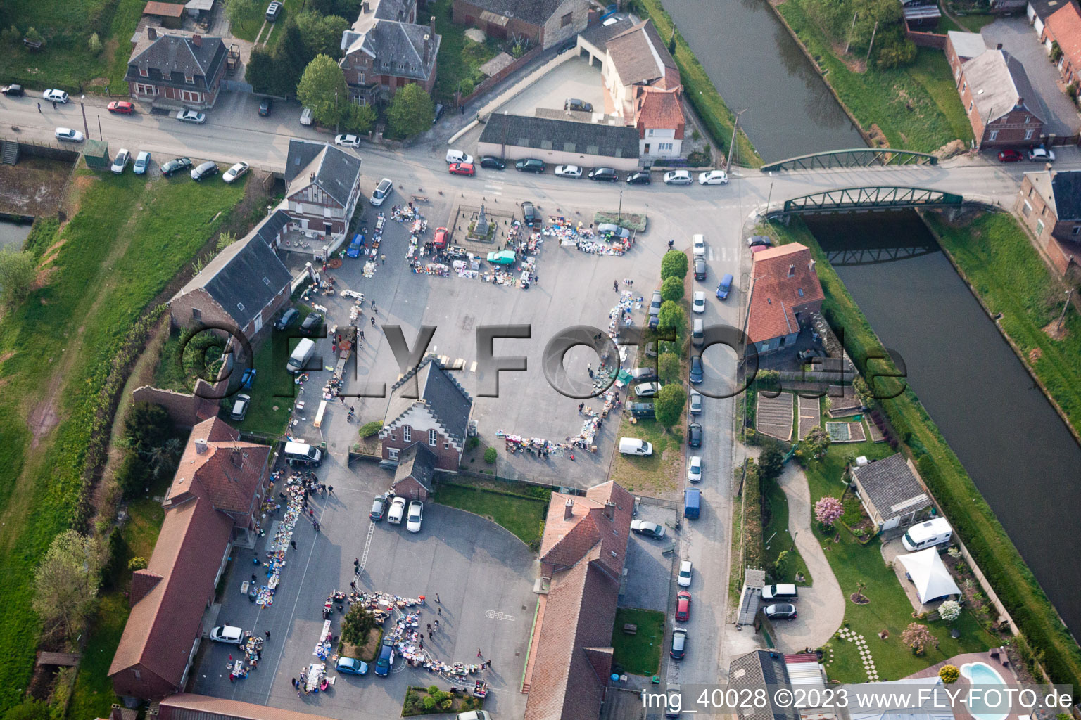 Vendhuile im Bundesland Aisne, Frankreich von oben gesehen