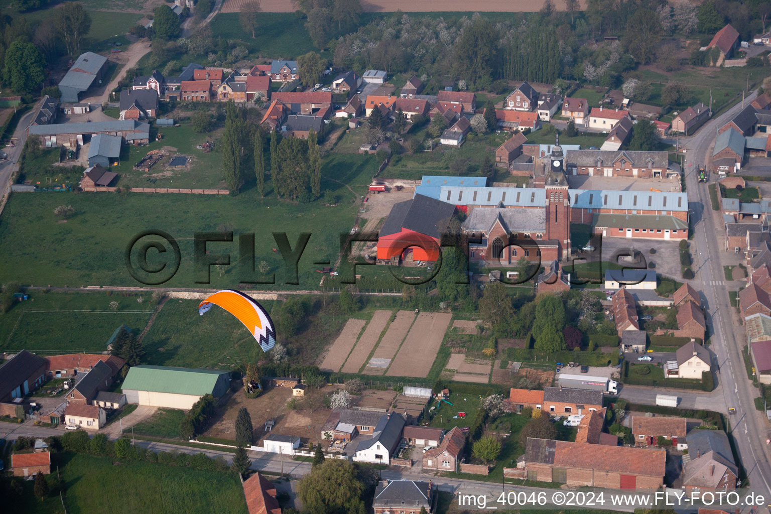 Luftbild von Haplincourt im Bundesland Pas-de-Calais, Frankreich