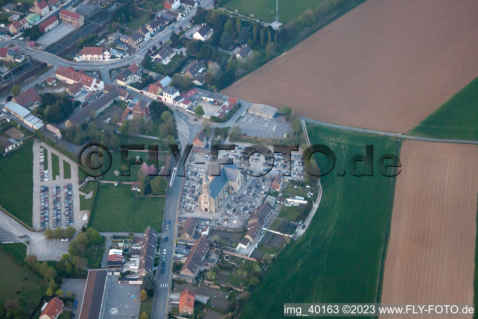 Luftbild von Rinxent im Bundesland Pas-de-Calais, Frankreich