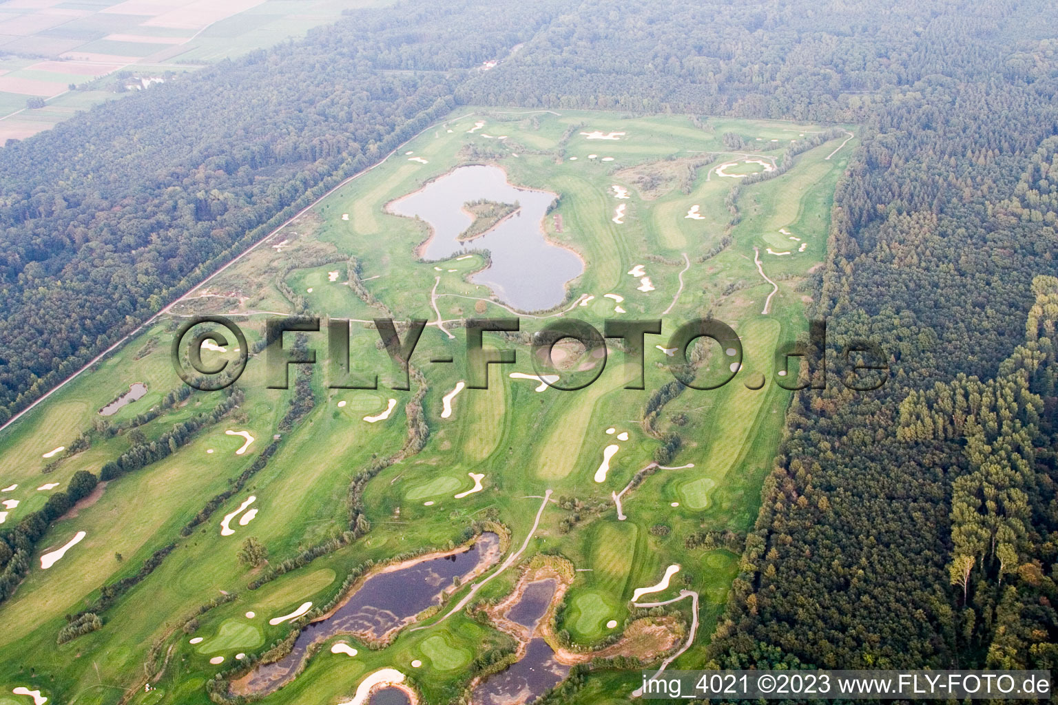 Luftbild von Essingen, Golfclub Landgut Dreihof SÜW im Bundesland Rheinland-Pfalz, Deutschland