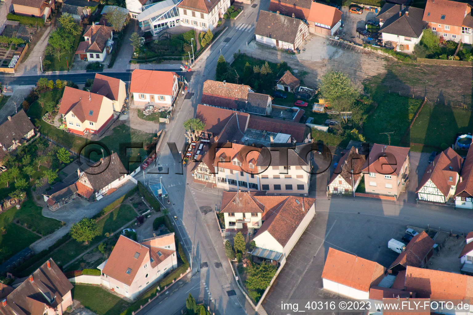 Munchhausen im Bundesland Bas-Rhin, Frankreich aus der Drohnenperspektive