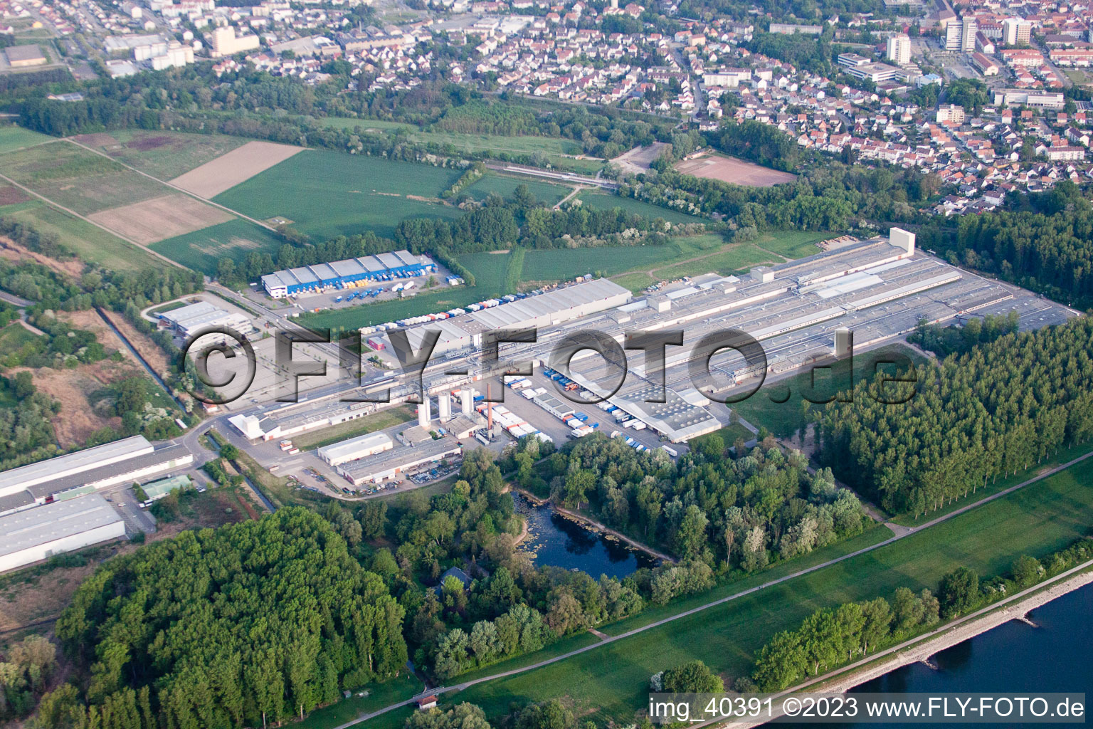 Germersheim Industriegebiet Nolde im Bundesland Rheinland-Pfalz, Deutschland aus der Luft