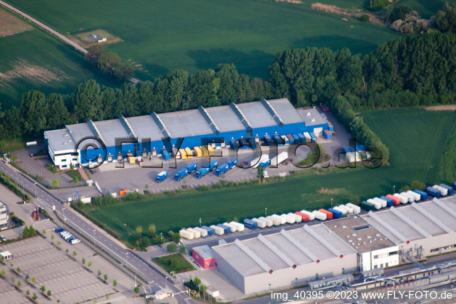 Germersheim Industriegebiet Nolde im Bundesland Rheinland-Pfalz, Deutschland aus der Luft betrachtet