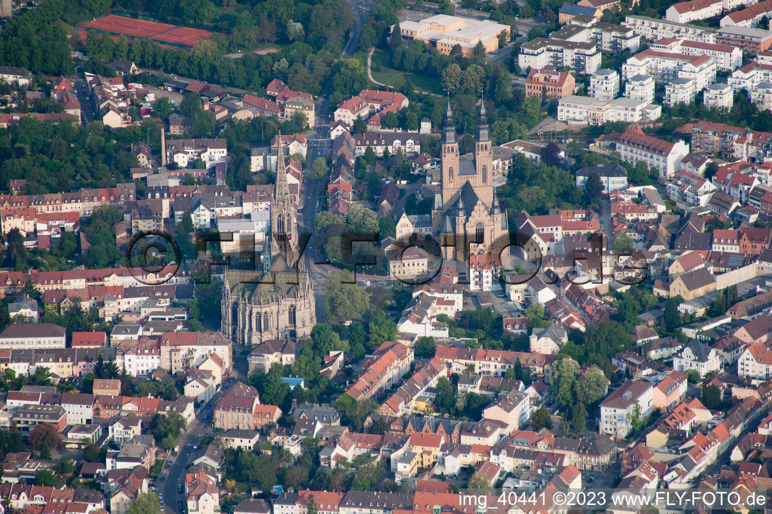 Luftaufnahme von Speyer im Bundesland Rheinland-Pfalz, Deutschland