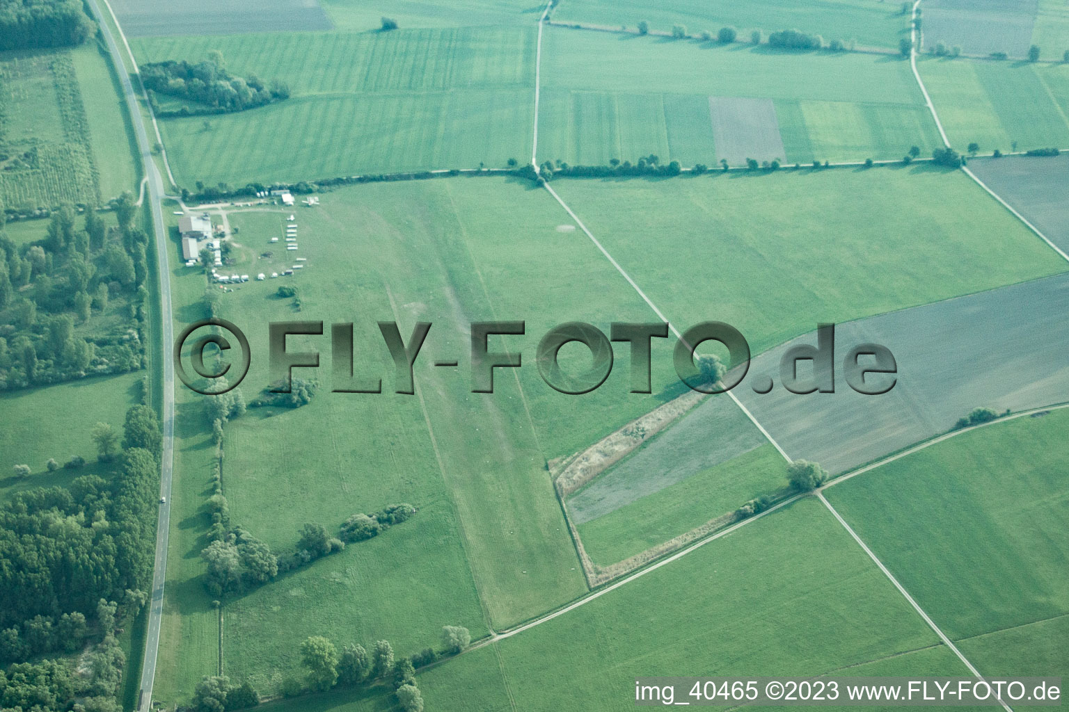 Luftbild von Ketsch, Herrenteich Flugplatz im Bundesland Baden-Württemberg, Deutschland
