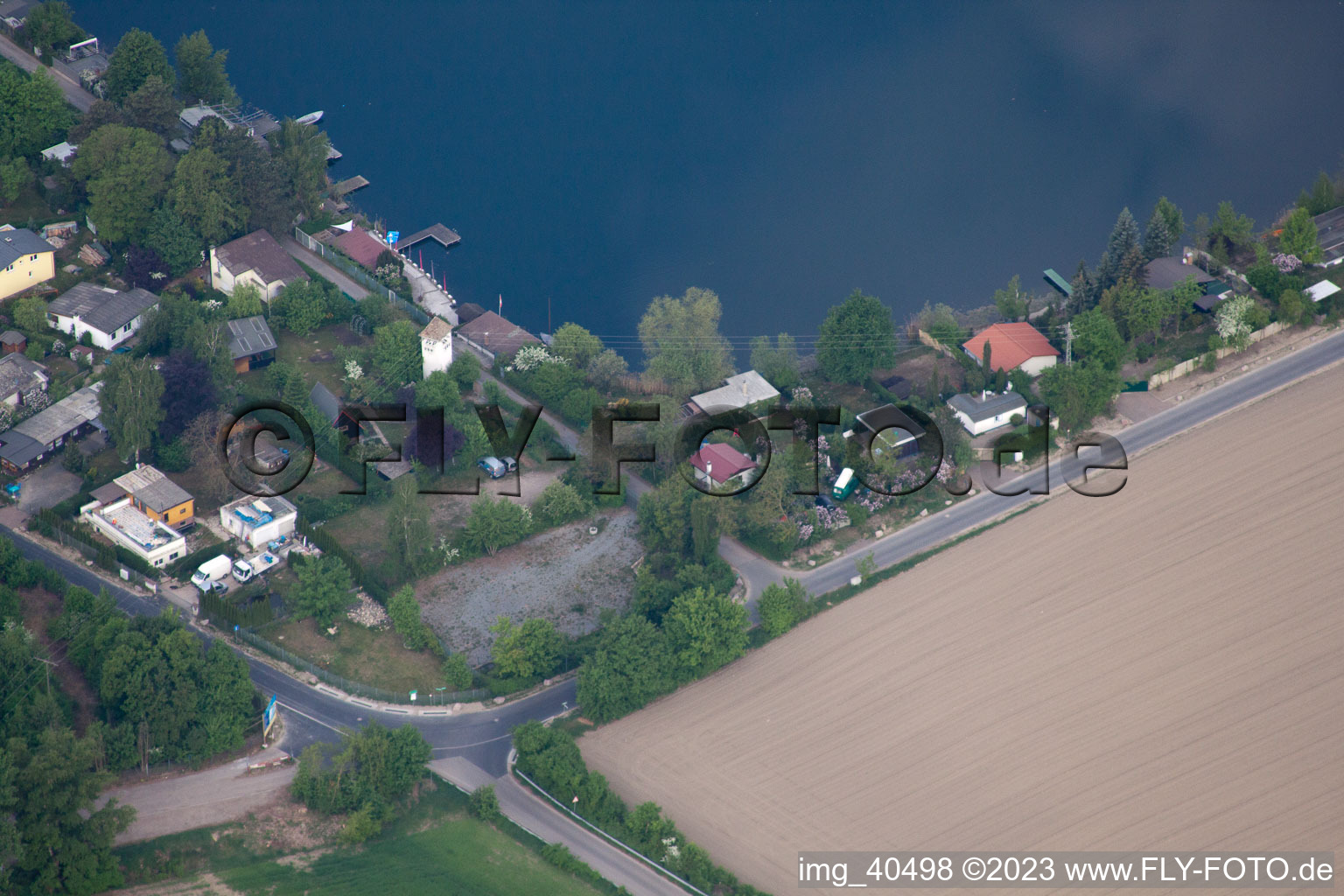 Altrip im Bundesland Rheinland-Pfalz, Deutschland aus der Drohnenperspektive