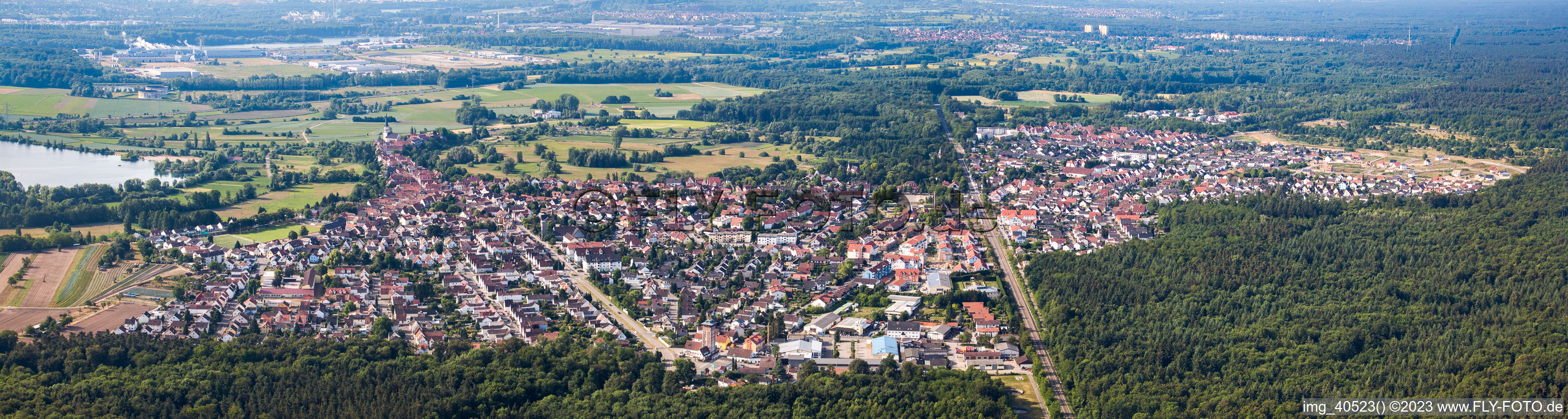 Panorama in Jockgrim im Bundesland Rheinland-Pfalz, Deutschland