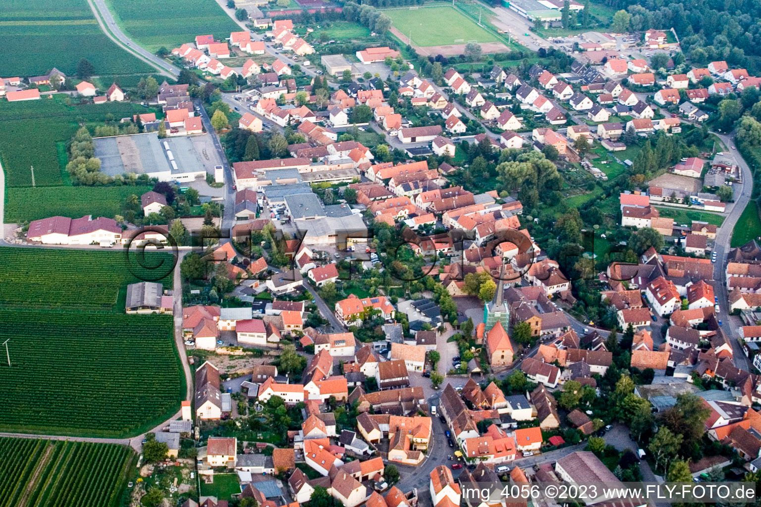 Siebeldingen im Bundesland Rheinland-Pfalz, Deutschland aus der Luft