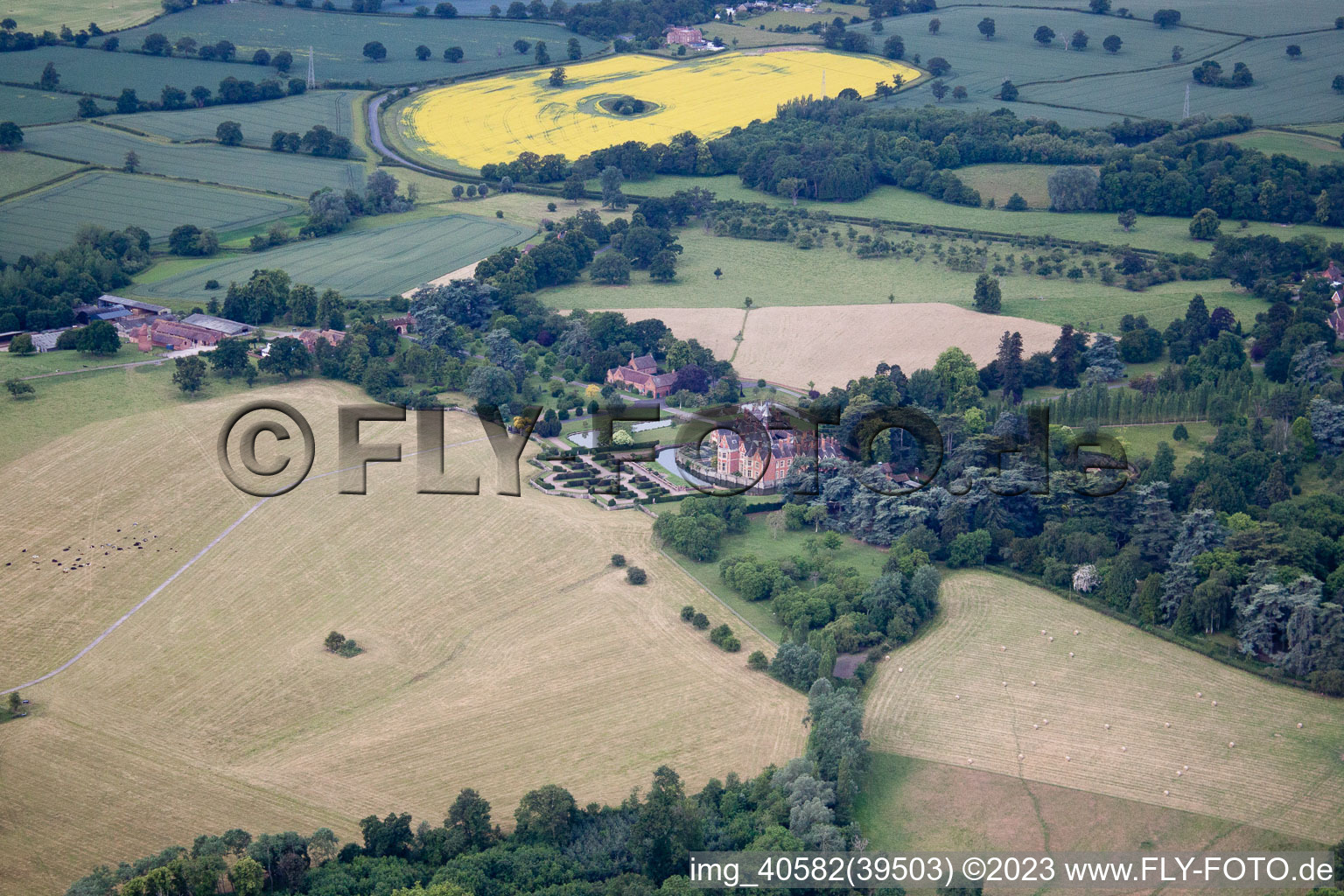 Luftbild von Madresfield im Bundesland England, Großbritanien