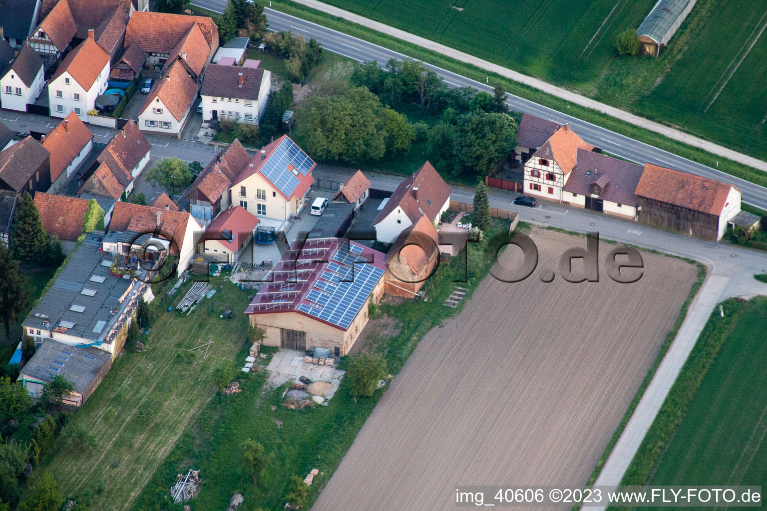 Luftbild von Minderslachen, Brehmstr in Kandel im Bundesland Rheinland-Pfalz, Deutschland