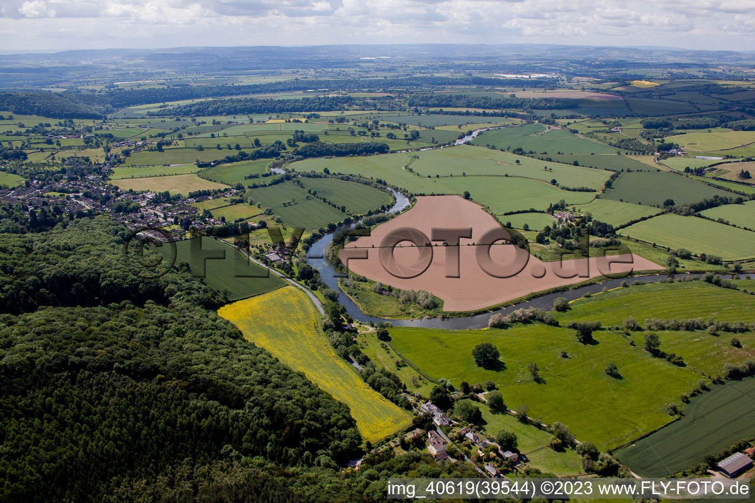 Luftbild von Mordiford im Bundesland England, Großbritanien