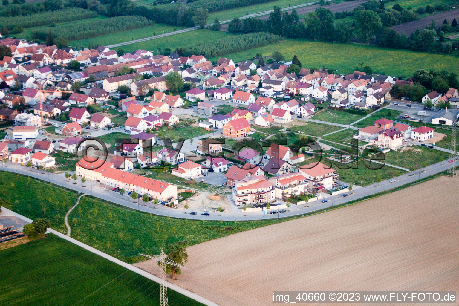 Luftbild von Kandel, Neubaugebiet Am Höhenweg im Bundesland Rheinland-Pfalz, Deutschland