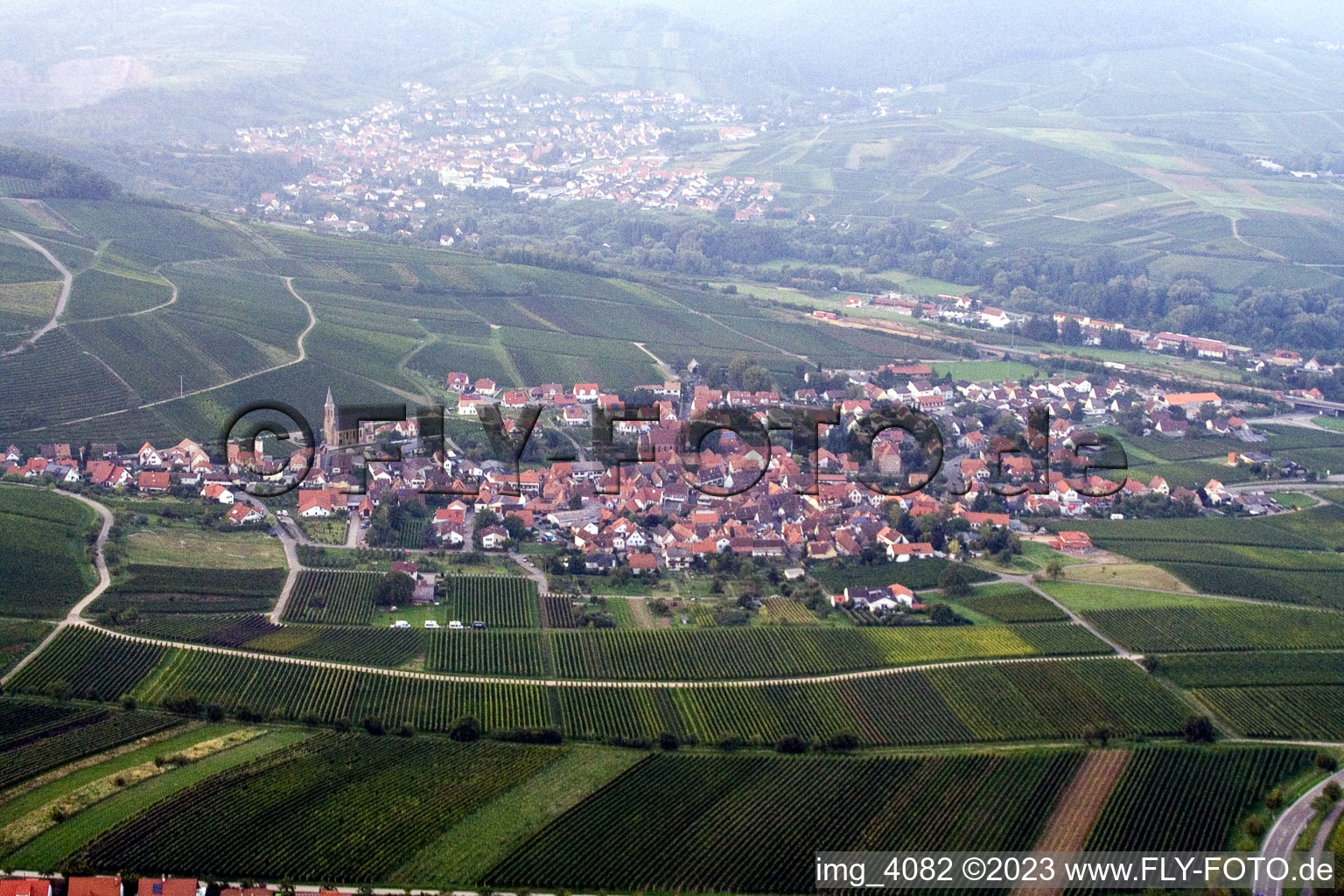 Luftbild von Birkweiler im Bundesland Rheinland-Pfalz, Deutschland
