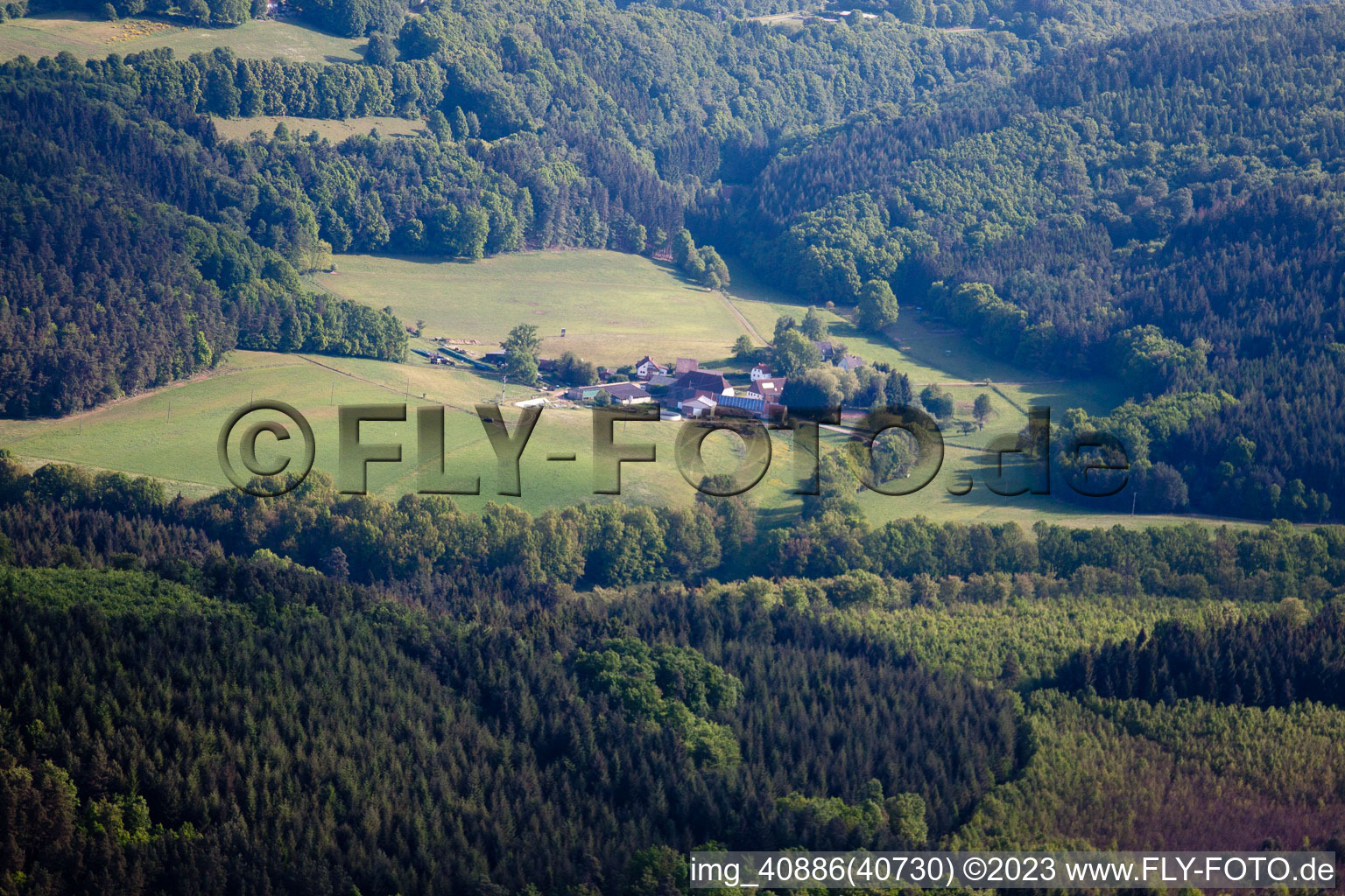 Luftbild von Eppenbrunn, Ransbrunnerhof im Bundesland Rheinland-Pfalz, Deutschland