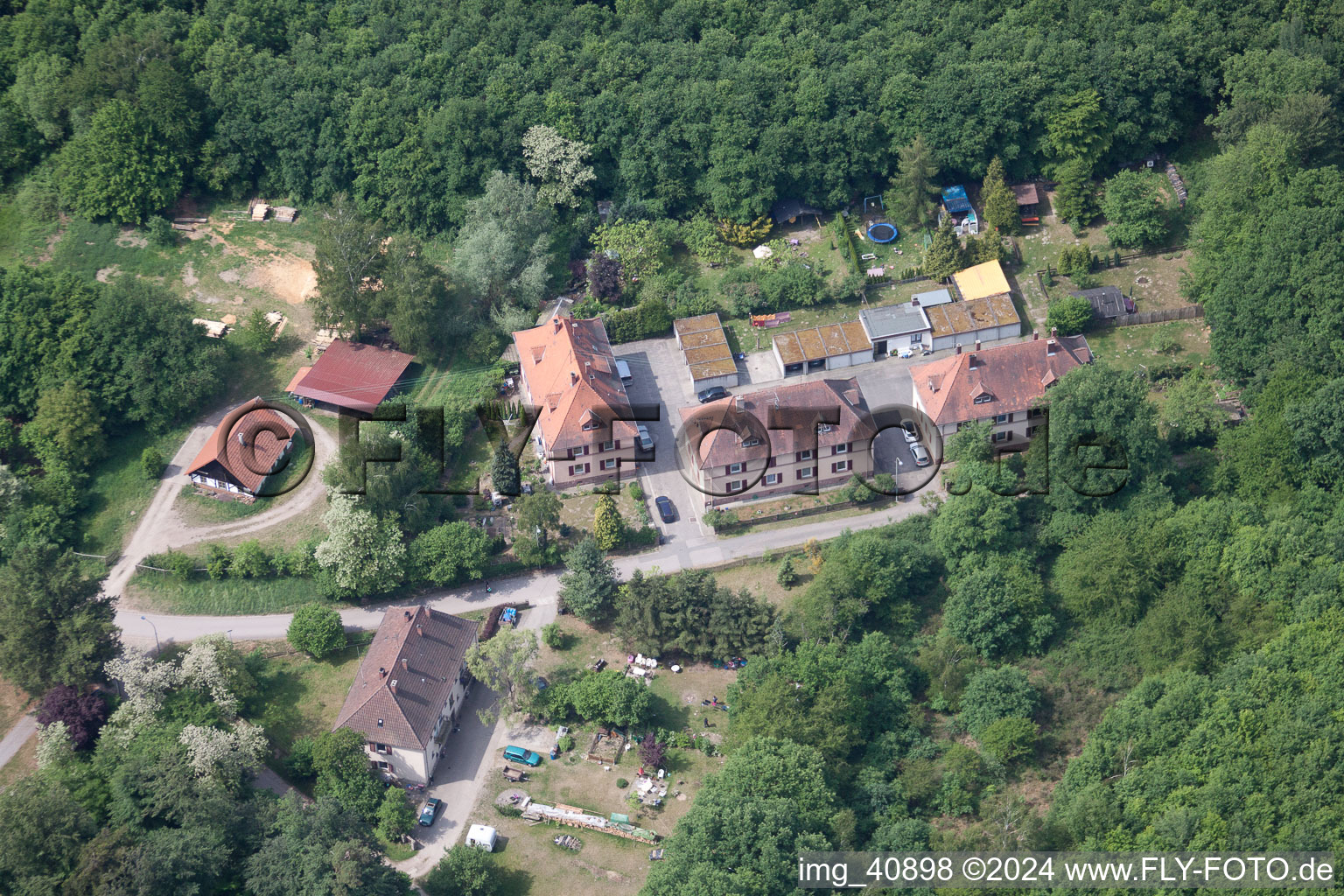 Scheibenhardt (Pfalz), Seufzerallee 4 im Bundesland Rheinland-Pfalz, Deutschland aus der Luft betrachtet