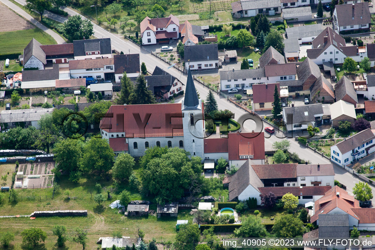 Luftbild von Scheibenhardt im Bundesland Rheinland-Pfalz, Deutschland