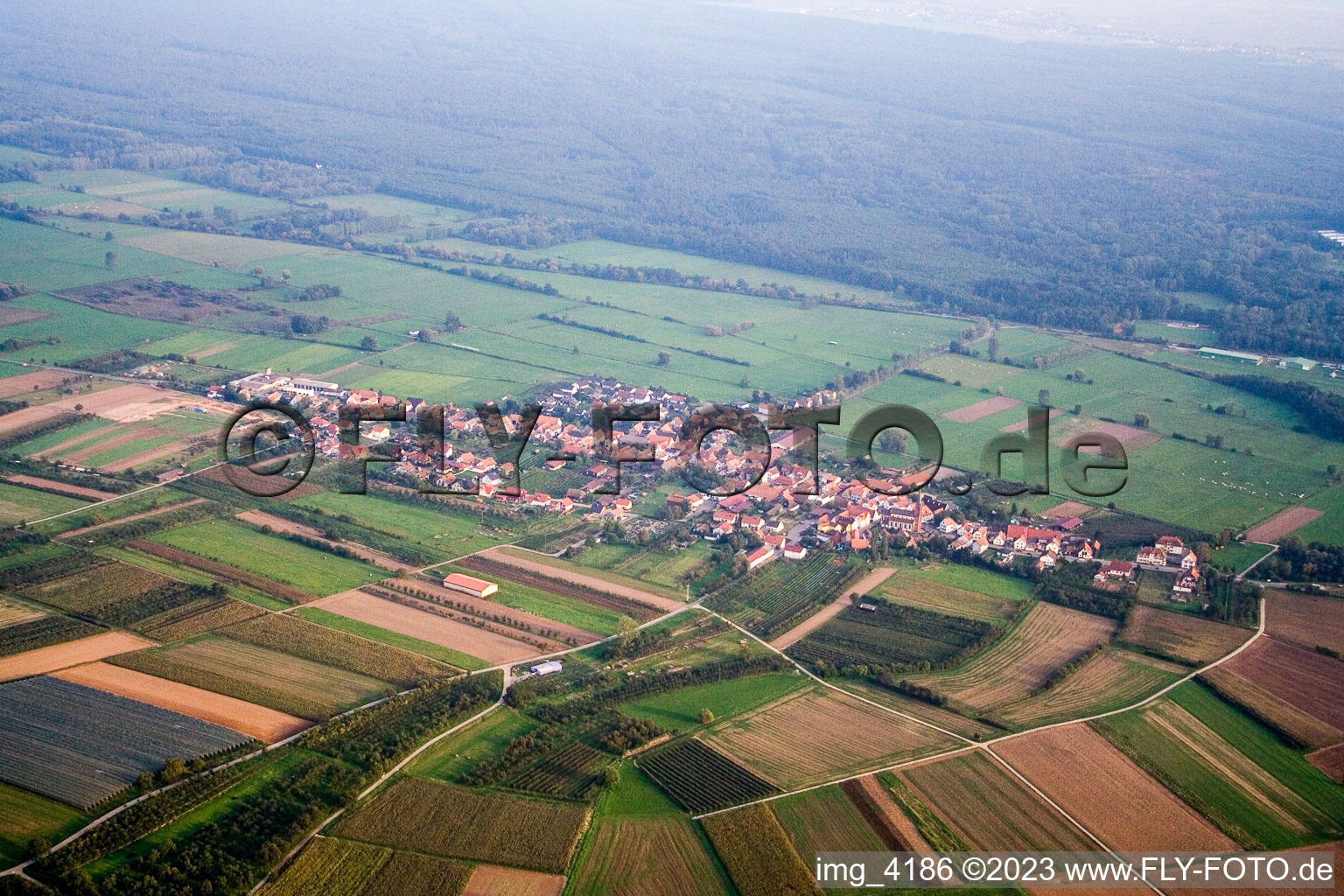 Luftbild von Schweighofen im Bundesland Rheinland-Pfalz, Deutschland