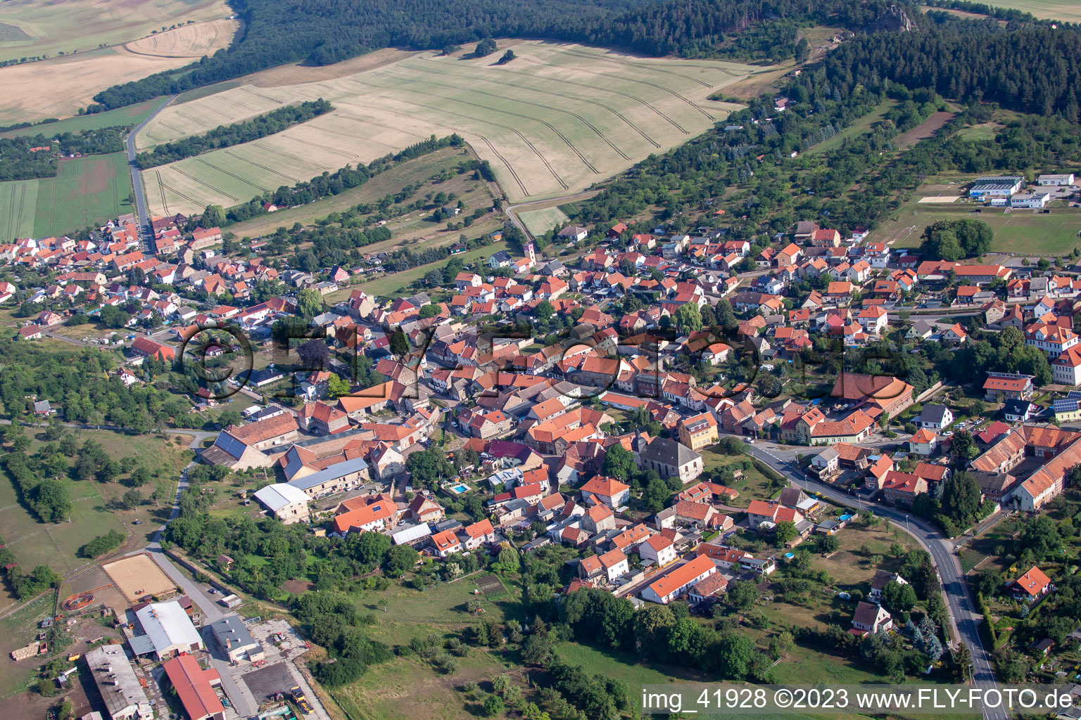 Luftaufnahme von Ortsteil Timmenrode in Blankenburg im Bundesland Sachsen-Anhalt, Deutschland