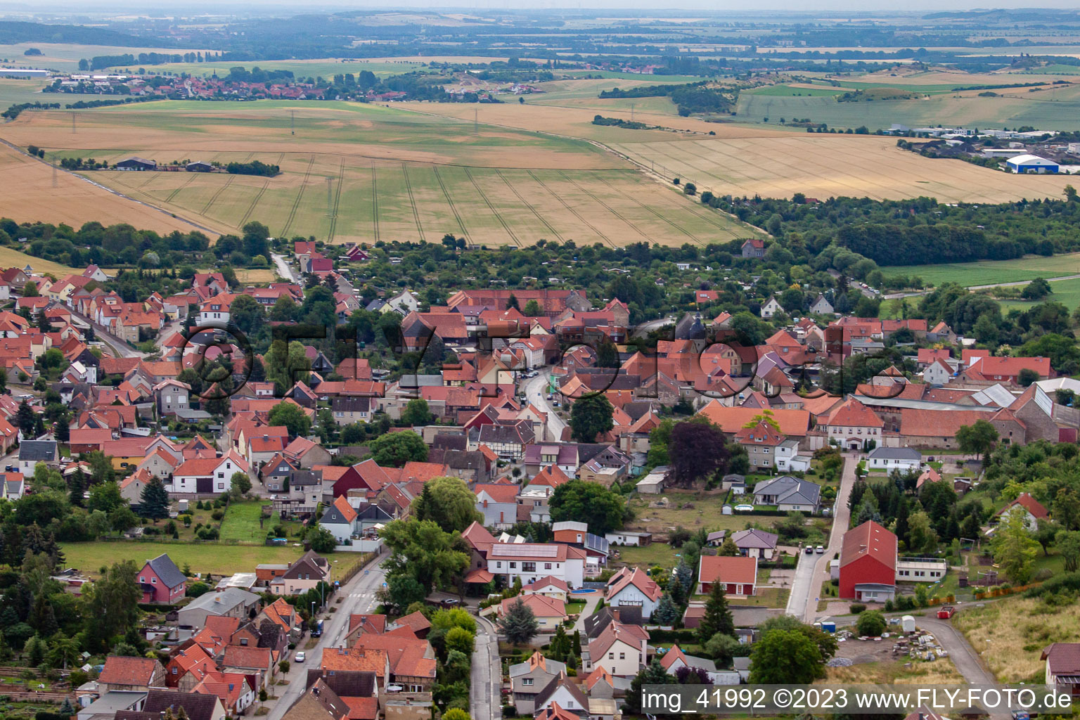 Schrägluftbild von Ortsteil Timmenrode in Blankenburg im Bundesland Sachsen-Anhalt, Deutschland