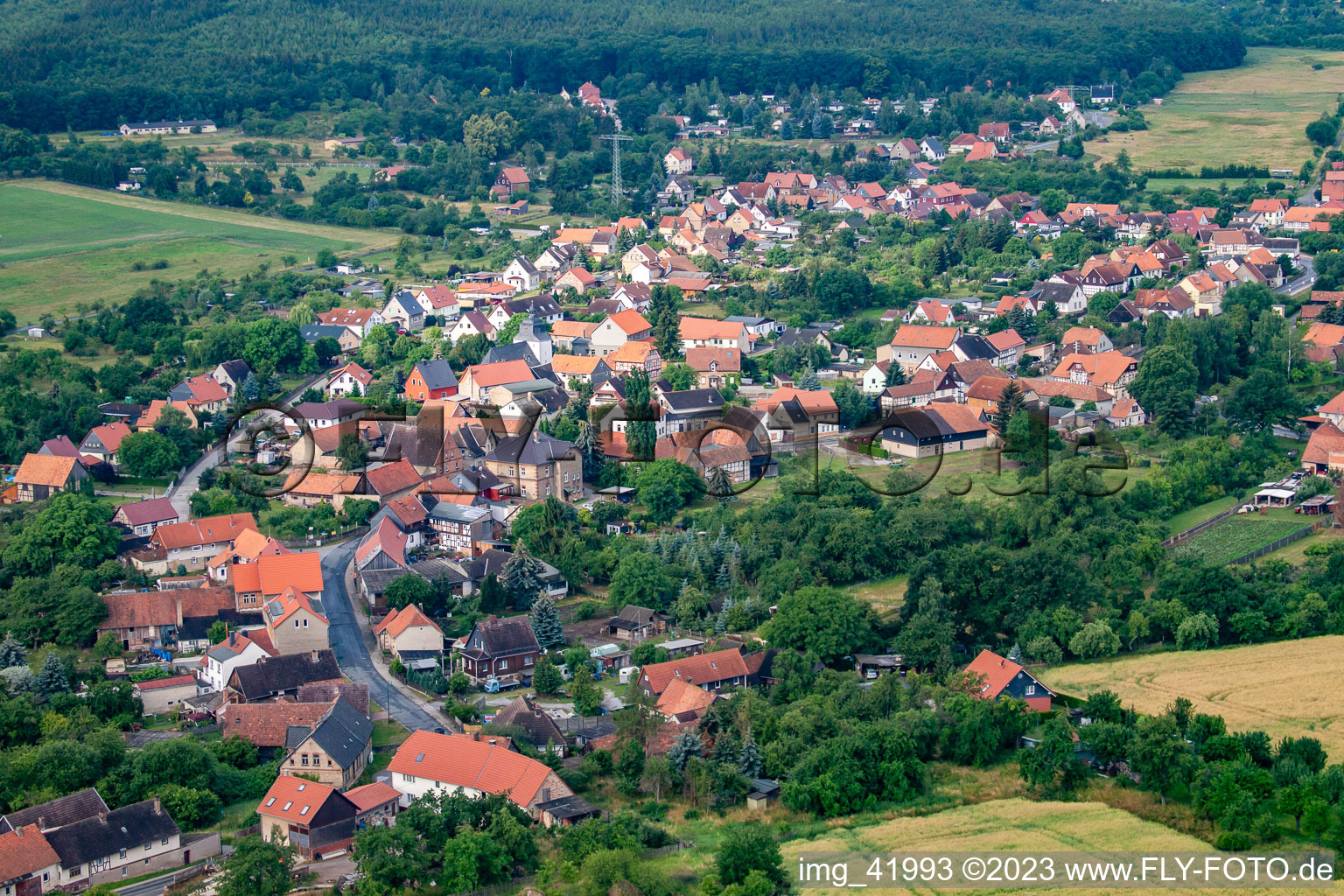 Luftbild von Ortsteil Wienrode in Blankenburg im Bundesland Sachsen-Anhalt, Deutschland