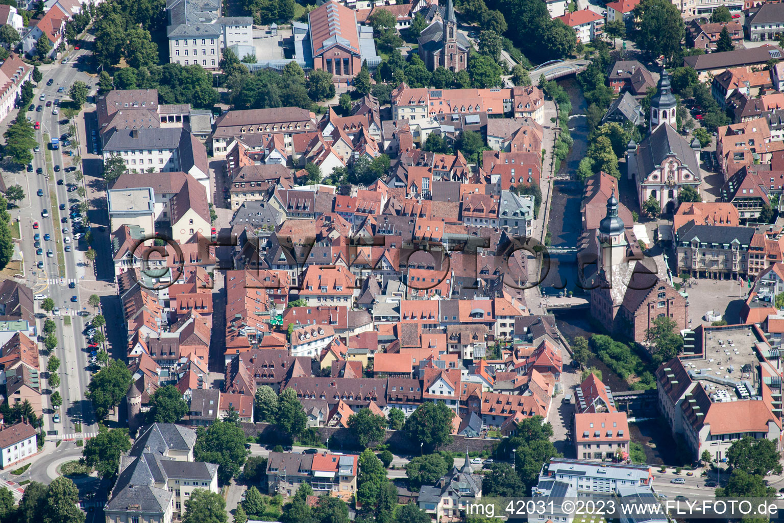 Altstadt in Ettlingen im Bundesland Baden-Württemberg, Deutschland
