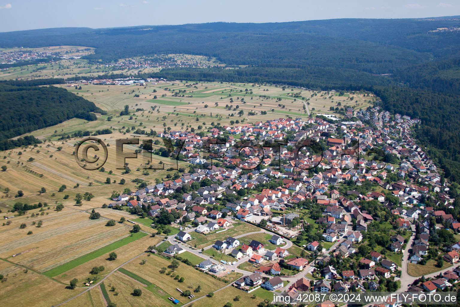 Pfaffenrot im Bundesland Baden-Württemberg, Deutschland aus der Luft