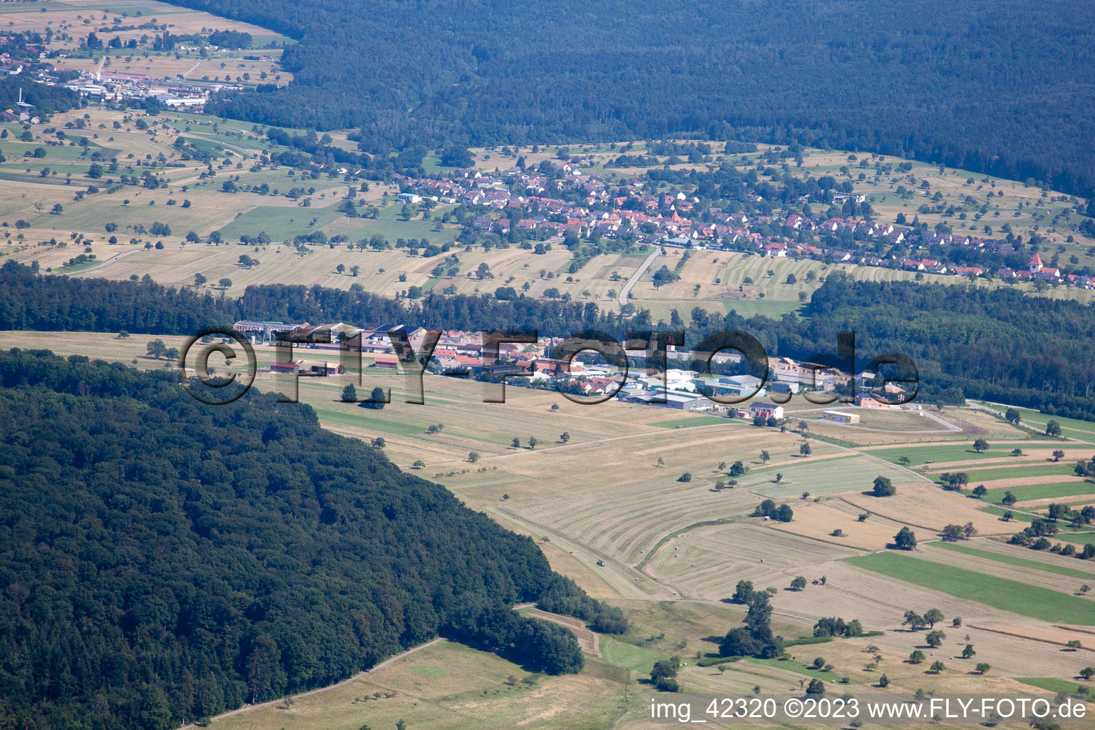 Drohnenbild von Pfaffenrot im Bundesland Baden-Württemberg, Deutschland