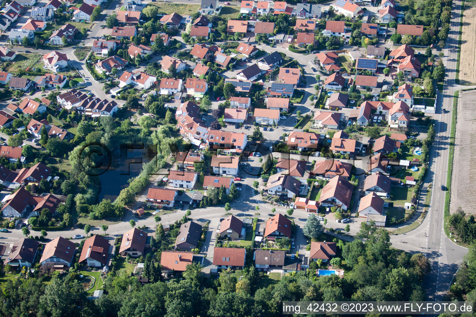 Luftbild von Rheinzabern, Neubaugebiet im Bundesland Rheinland-Pfalz, Deutschland