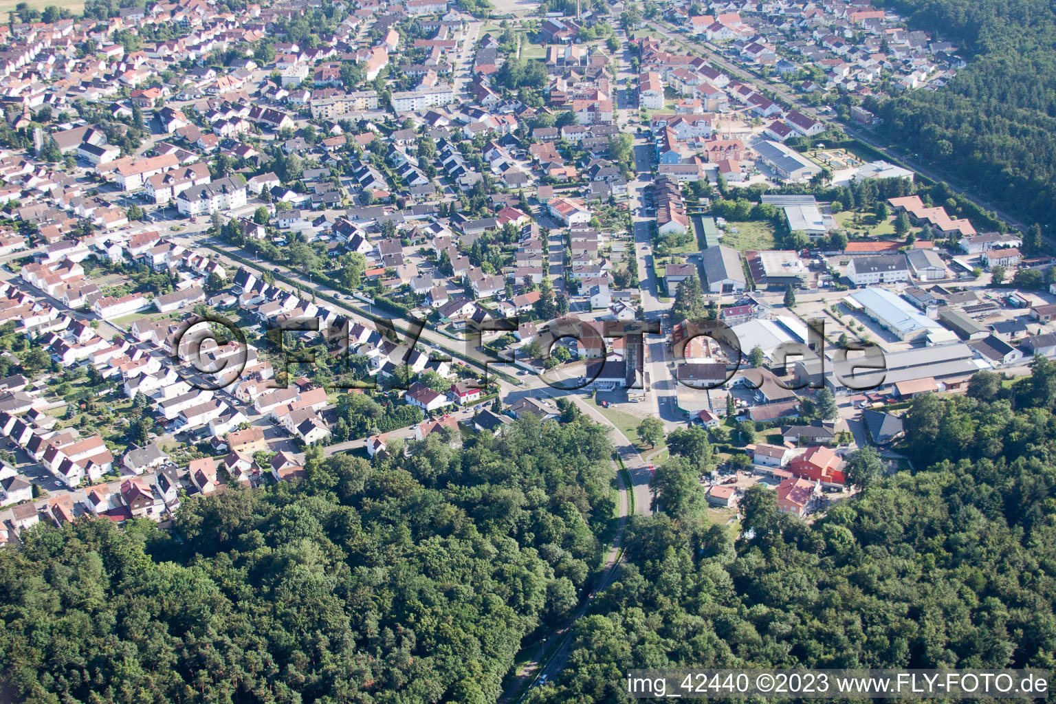 Jockgrim im Bundesland Rheinland-Pfalz, Deutschland von oben