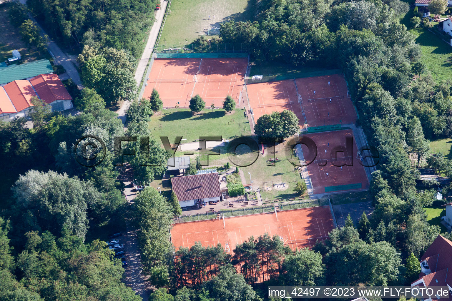 Luftbild von Jockgrim, Tennis im Bundesland Rheinland-Pfalz, Deutschland