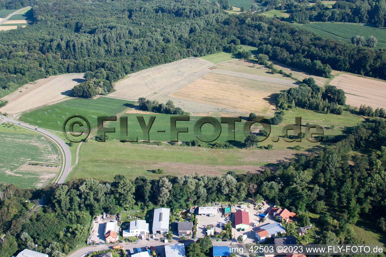 Luftbild von Jockgrim, Tongrube im Bundesland Rheinland-Pfalz, Deutschland