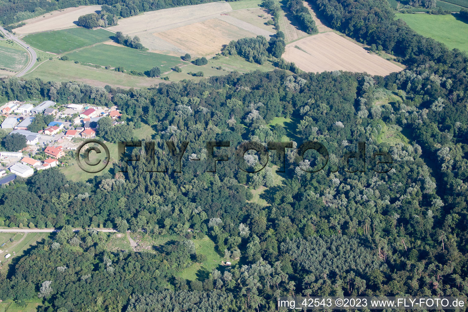Jockgrim, Tongrube im Bundesland Rheinland-Pfalz, Deutschland aus der Luft