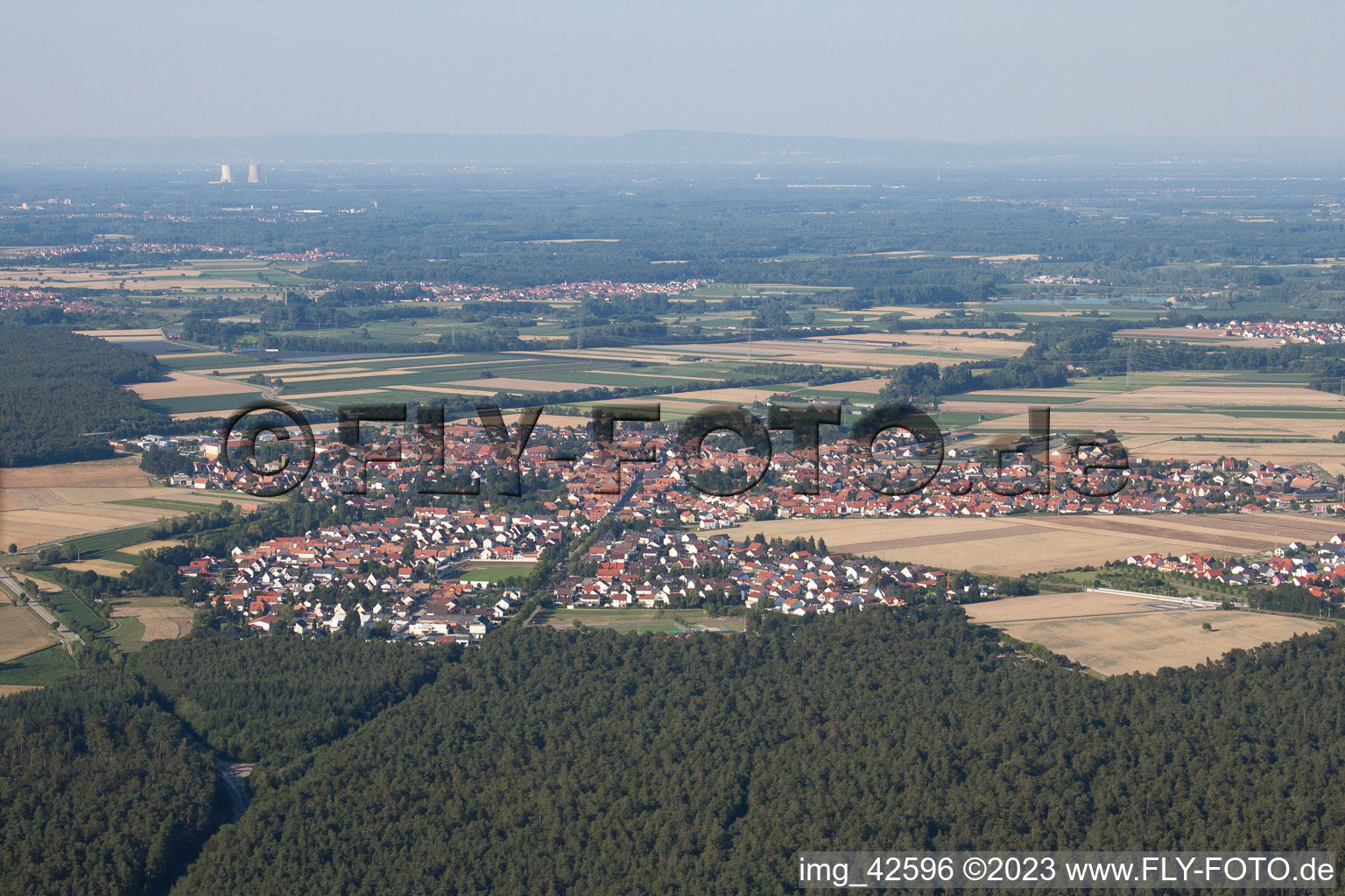 Luftbild von Rheinzabern von Südwesten im Bundesland Rheinland-Pfalz, Deutschland