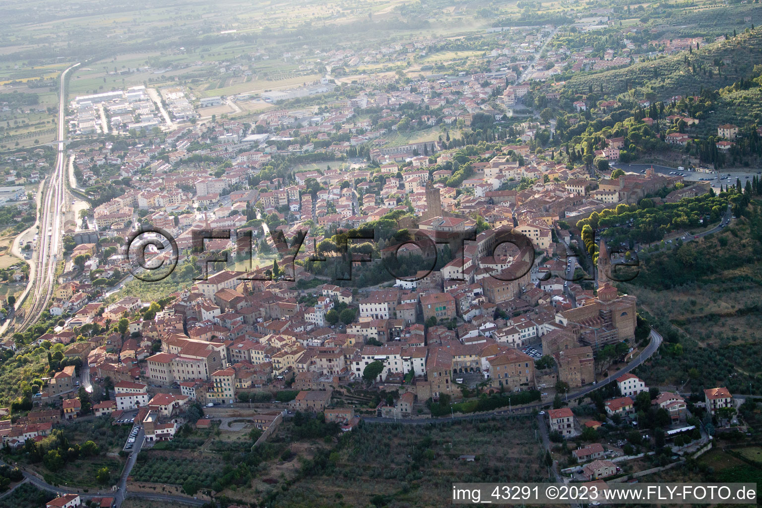 Poggiolo im Bundesland Toscana, Italien von oben gesehen