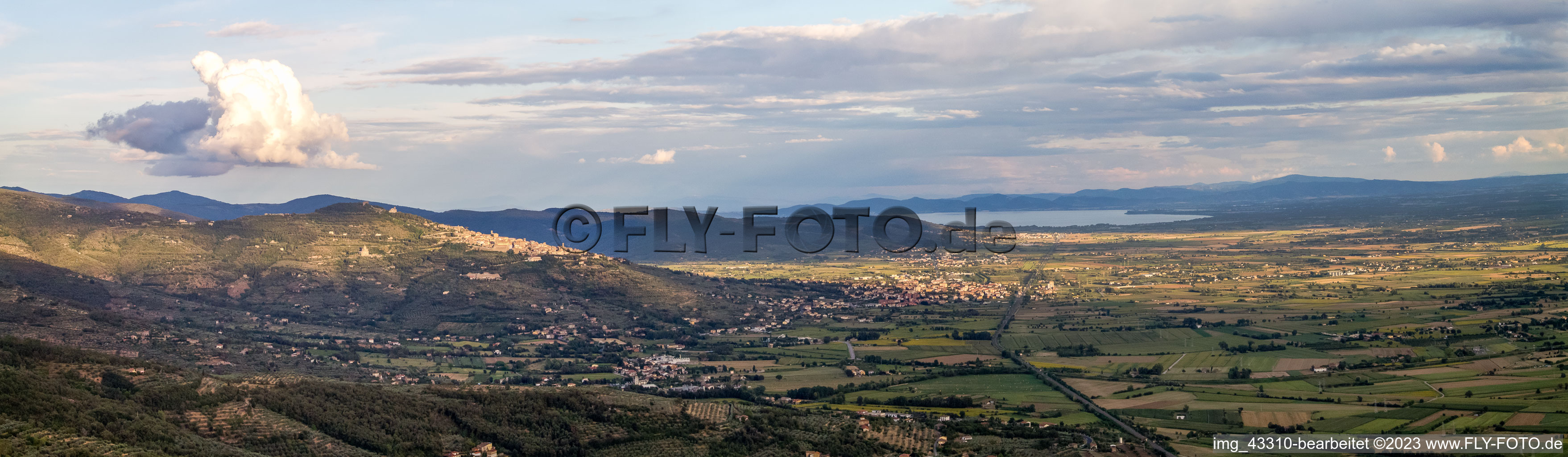 Panorama in Poggiolo im Bundesland Toscana, Italien
