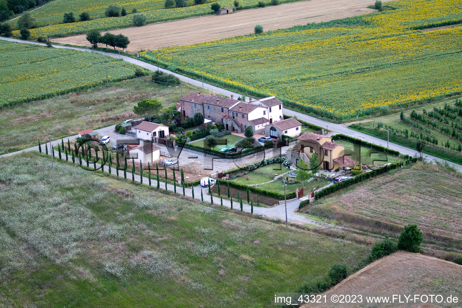 Luftbild von Fratticciola im Bundesland Toscana, Italien
