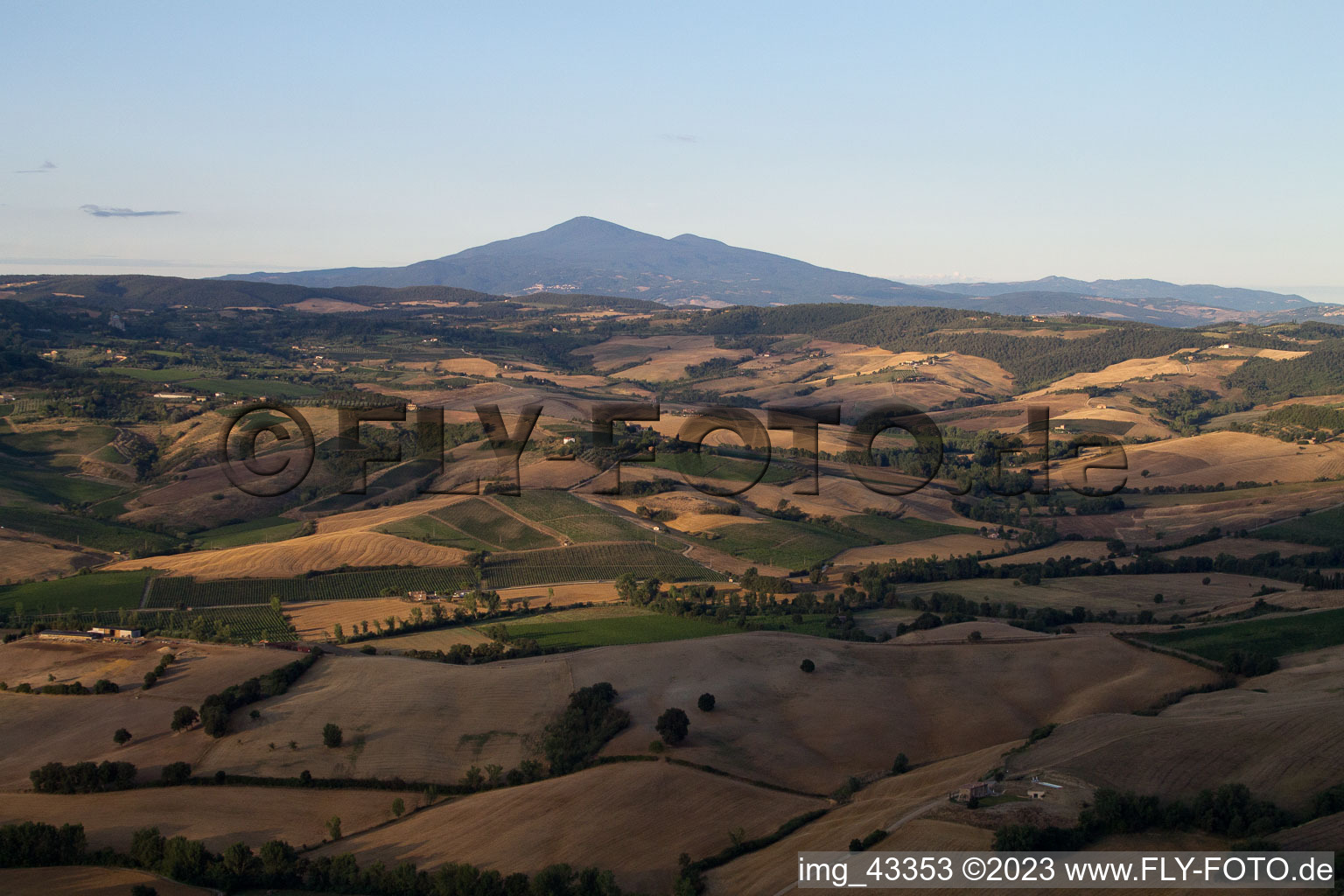 Luftbild von La Pievaccia im Bundesland Toscana, Italien