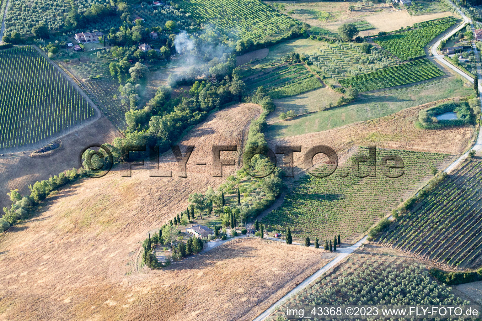 Luftbild von Montepulciano im Bundesland Toscana, Italien